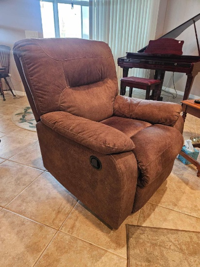 1 of a Pair Micro suede Rocker Recliner