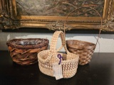 Vintage Gullah Sweetgrass Low Country Handled Basket PLUS more