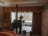 Gorgeous Style, Ornate Red and Gold Window Treatment/Drapery/Curtain box