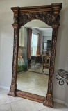 Huge! Royal-Looking Wood Entryway Mirror! Gorgeous!