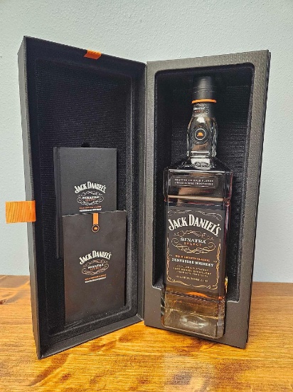 Sealed Jack Daniel's Sinatra Select Tennessee Whiskey Bottle with Contents, 1L
