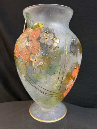 HIGHLY COLLECTIBLE Large GIPAR Signed Italian Glass Vase