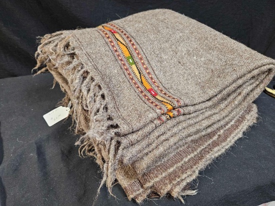 Afghan 100% Wool Throw. Handmade and Purchased in Kabul