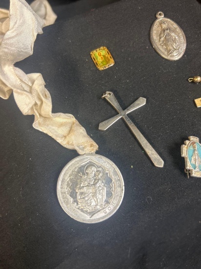 Religious Collection of pendants and pins