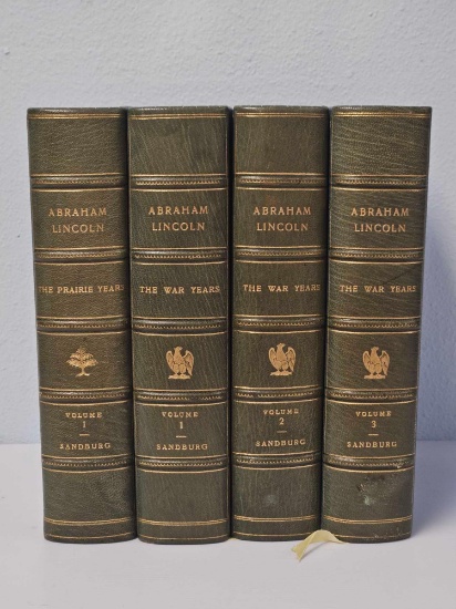 Set of 4 Abraham Lincoln COPYRIGHT 1920' s-1930's Books by Carl Sandburg,