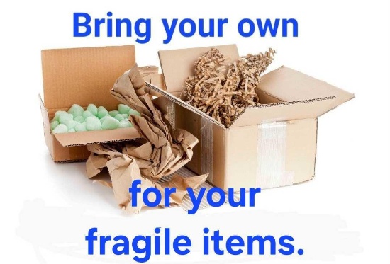 PLEASE BRING HELP TO MOVE YOUR ITEMS