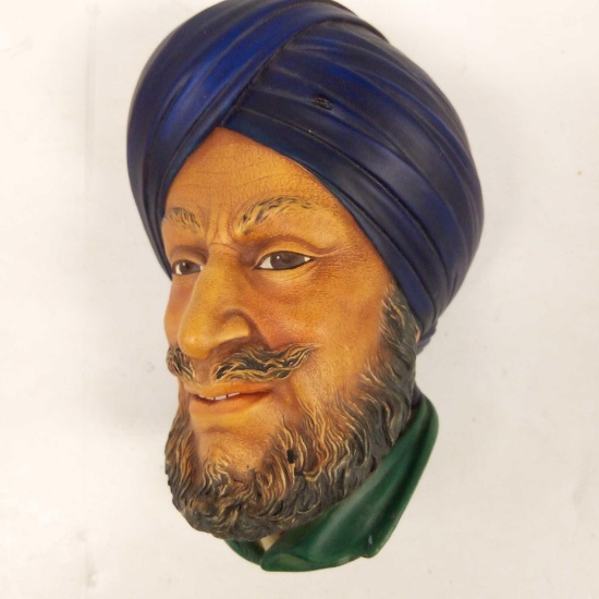 Vintage 1966 SIKH Bossons Chalkware Wall Hanging