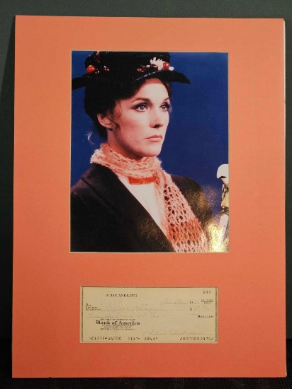 JULIE ANDREWS SIGNED PERSONAL CHECK