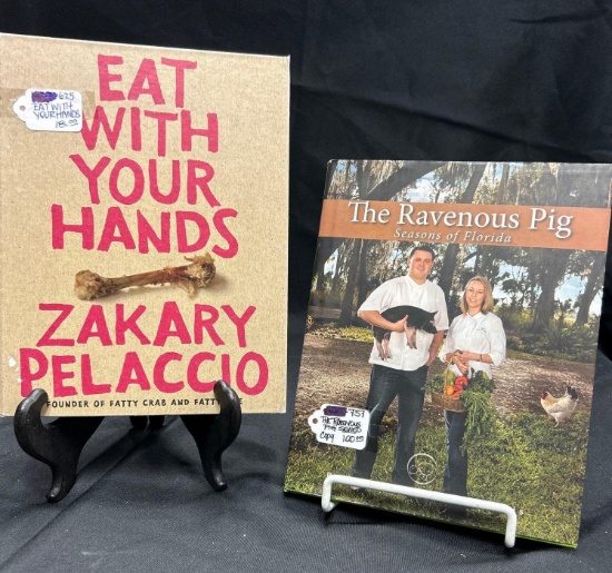Eat With Your Hands and Ravenous Pig (signed) Quirky Culinary Books