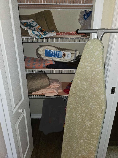 Closet of Home Items, Sheets, Ironing Board, More