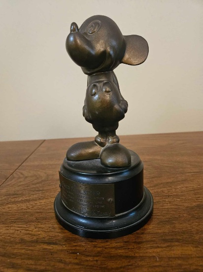 Vintage Mousecar Mickey Mouse Employee Trophy, with inscription