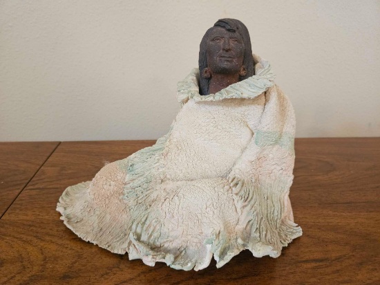 NATIVE AMERICAN SCULPTURE SIGNED BY ARTIST SEE PHOTOS