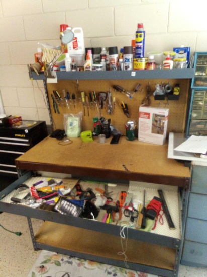 CONTENTS OF STEEL AND PRESSED BOARD WORKBENCH