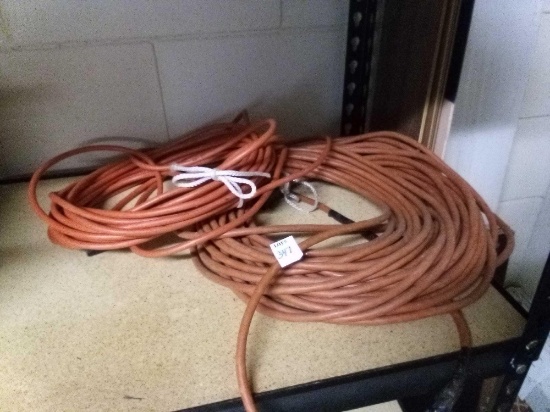 PAIR OF LARGE OUTDOOR EXTENSION CORDS