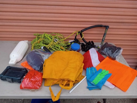 Active Person Water Gear - Ski Line, Diving Flags, Gloves, Floats, etc.