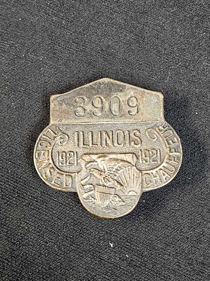 Antique Illinois Chauffer Badge