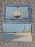 (2) Nautical theme rugs