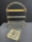 Pair of Vintage Glass Stand and Box
