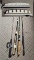 FISHING ROD WALL BRACKETS, AND SOME FISHING RODS