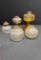 (5) Glass Kerosene Lamp Bases