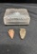 Pair of Arrowheads discovered in the bottom of a Jar of Marbles