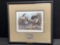 Vintage Ducks Unlimited Framed, Print and Stamp
