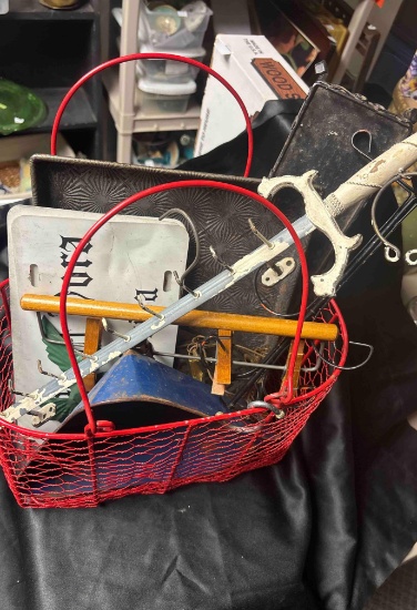 Lots of Vintage Metal including Vintage Royal London Sword Key Holder, Ovenex Starburst, and More
