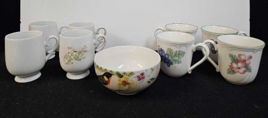 Group of Ceramic Mugs and Bowl including EPOCH