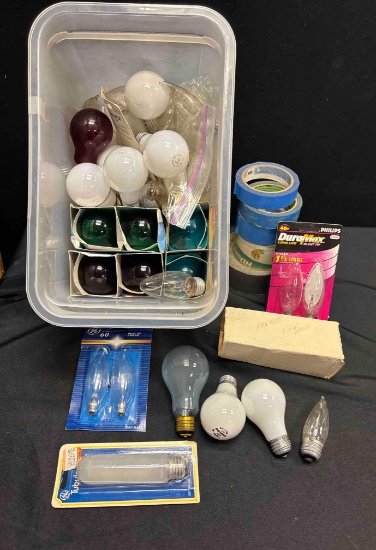 Bin of Halogen Bulbs
