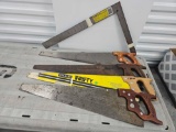 Vintage SAW and SQUARE grouping Including STANLEY, DISSTON, MILLERS FALLS,
