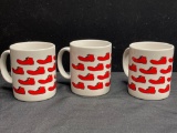 3 Vintage McDonalds Big Red Shoe Mugs