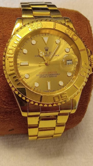 Mens Wristwatch with Rolex YachtMaster branding