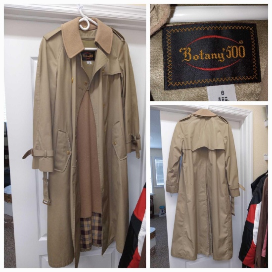 Vintage Botany 500 Trench Coat, Size 8