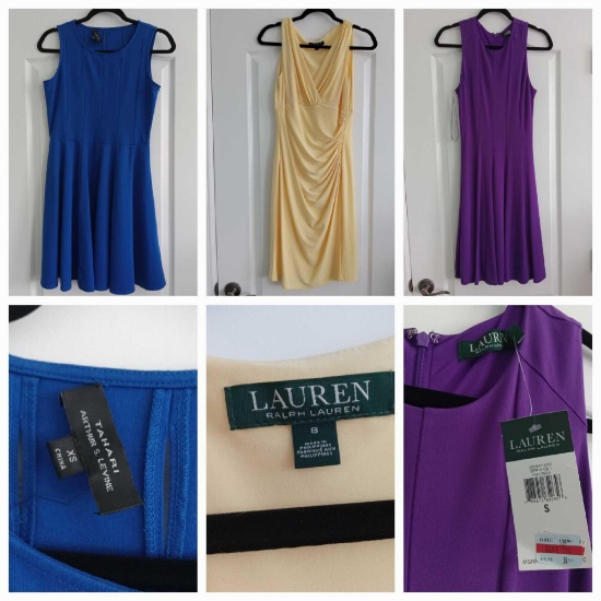 (14) S/M Ladies' Sleeveless Dresses and Colorful Fashion including Ralph Lauren and Banana Republic
