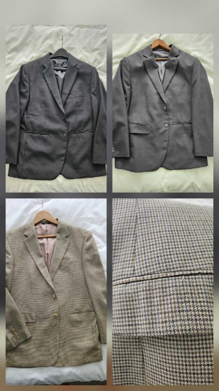 (3) Men's Suit Jackets including Ralph Lauren & Kvenild