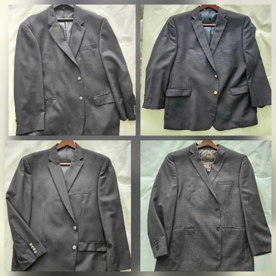 (4) Men's Sharkskin?? Suits including Ralph Lauren