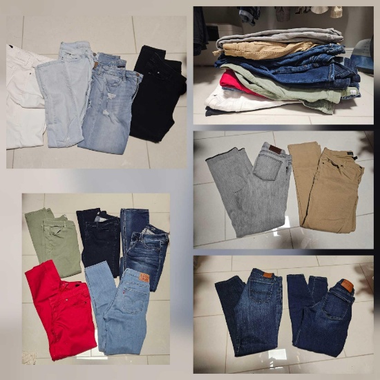 GREAT COLLECTION OF LADIES' JEANS- mostly skinny and jeggings