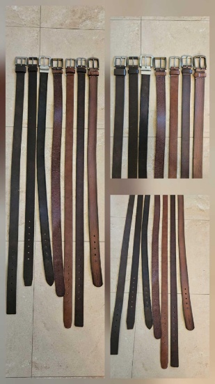 GENUINE LEATHER BELT including KENNETH COLE, STONE MOUNTAIN, reversible, PERRY ELLIS, HILFIGER,