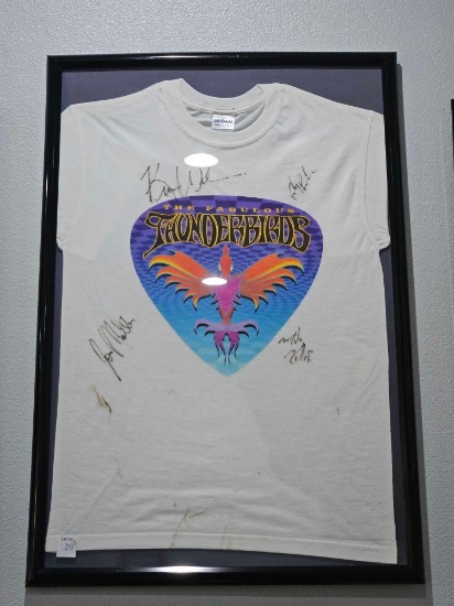 Rare vintage The Fabulous Thunderbirds quadruple autographed tshirt
