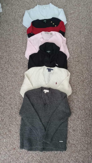 (6) Women's Classy Sweaters, Eddie Bauer, Ralph Lauren, Michael Kors, Banana Republic