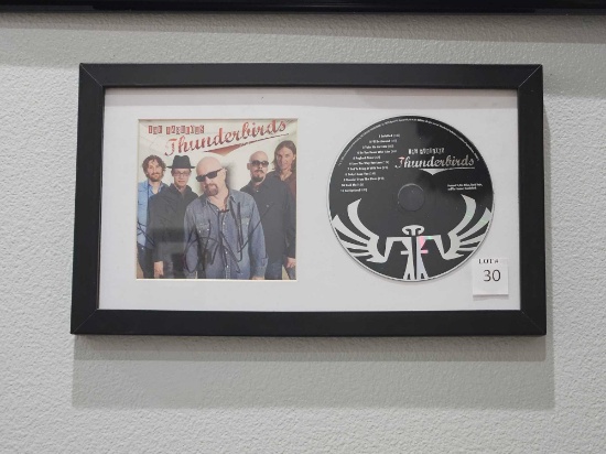The Fabulous Thunderbirds autographed and framed cd wall decor