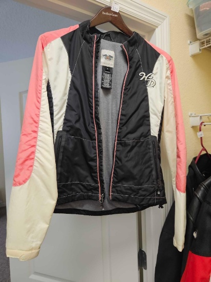 Women's Large Harley Davidson Genuine Motor Clothes Full Zip Polyester Jacket, Sz S