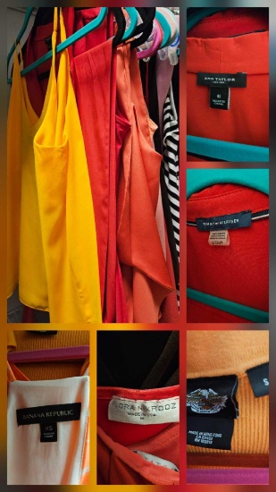 NICE LADIES SLEEVELESS TOPS, BOLD DARK COLORS