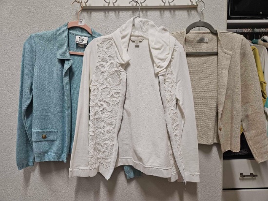 (3) Small ladies sweaters including laura ashley
