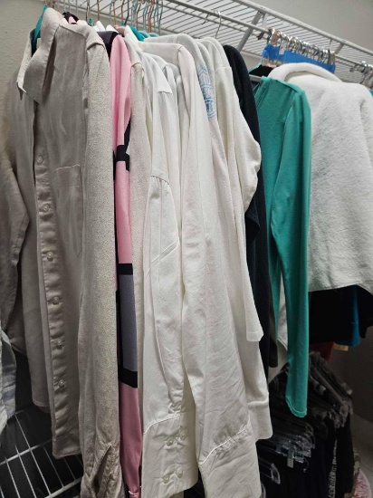 LADIES LONG SLEEVE, DRESSY AND COTTON SHIRTS, INCLUDING LINEN, HARLEY, DAVIDSON AND EXERCISE