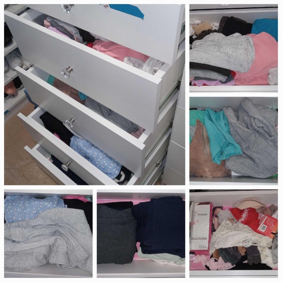 Contents of Master Closet, Active Wear, Hosiery, Comfy Attire, including Calvin Klein