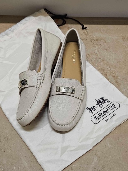 Coach Womens Loafer Shoes Ivory SOFT