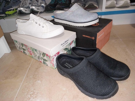 (3) Tommy Bahama and Merrill Shoes in Boxes, Sz 6.5