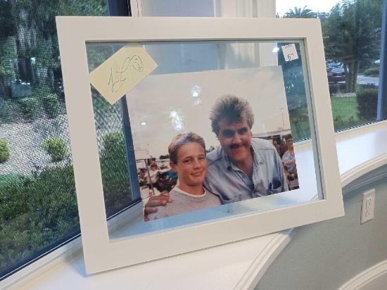 Jay Leno framed photo and autographed card