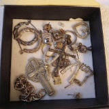 Nice lot of jewelry including Sterling and 10k Heart Charm